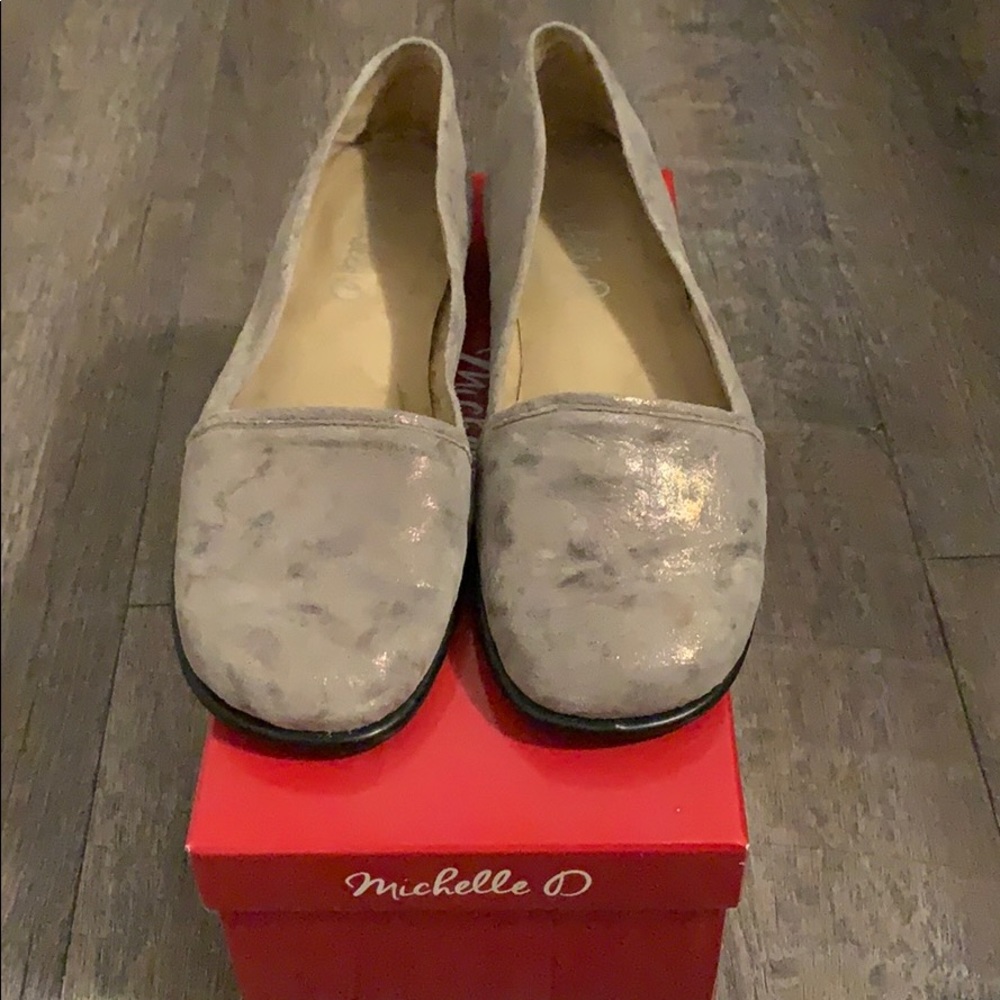 Taupe grey flats